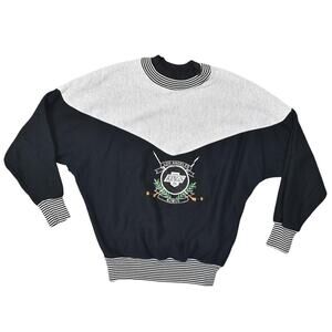 Legends LA Kings Hockey VTG Black Cotton Blend Pullover Sweater Men L USA Made